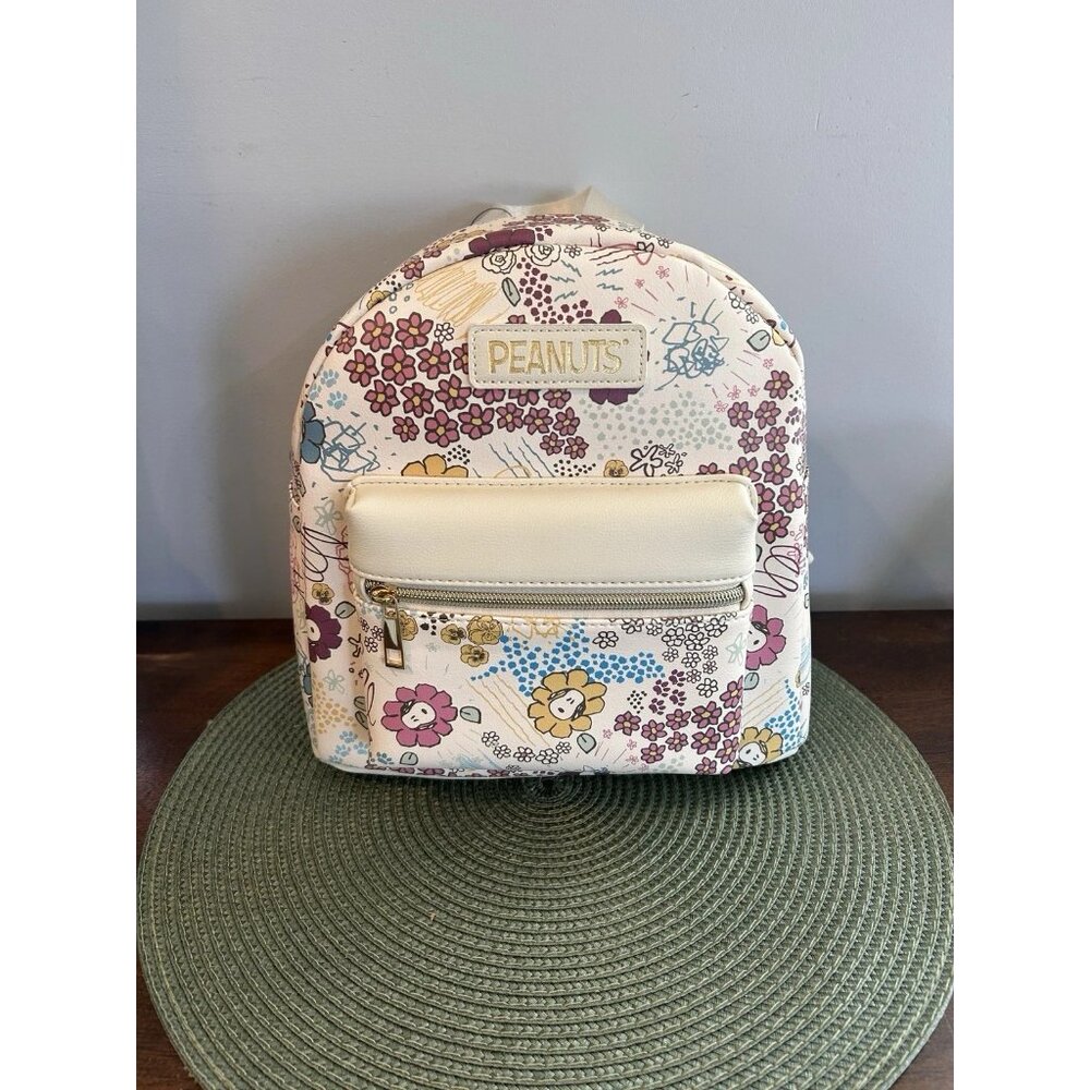 Peanuts Snoopy Cottage Floral Spring All Over Print Mini Backpack Adjustable - Picture 5 of 8